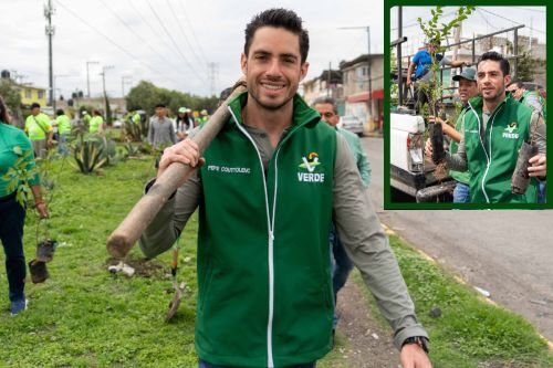 Va Pepe Couttolenc del PVEM por plantar 750 mil arbolitos en Edomex